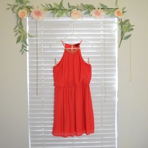As U Wish – Orange Halter Dress